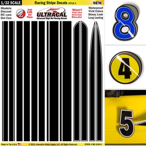 Mg 6304-4 Ultracal Racing Stripe Style 4 Decals 1:32 Scale