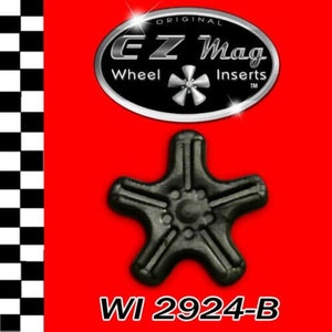 Slotted 5-Spoke Euro Style Ez Mag Wheel Inserts Fits: Strombecker Cars