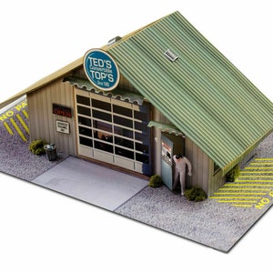 Bk 3210 1:32 Scale Commercial Steel Garage Building Kit