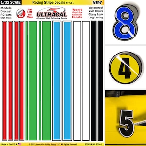 Mg 6304-1 Ultracal Racing Stripe Style 1 Decals 1:32 Scale
