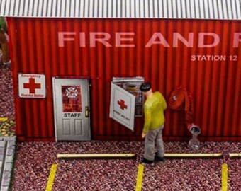 BK6414 1/64 Fire Department Building Kit | Action Toys
