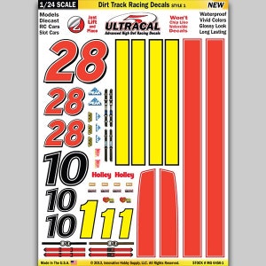 Mg 6456-1 Ultracal Racing Dirt Track Racing Decals Style 1 1:24 Scale