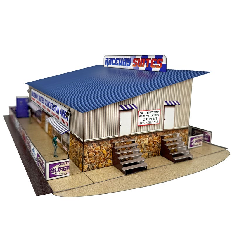 Sign Raceway Retail Building BK 6477; 1/64 Slot Car Ho
