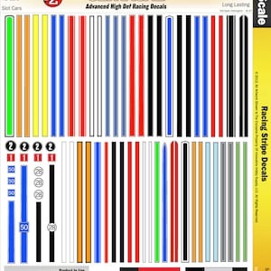 Mg 3104 Utracal - Racing Stripe Decals - High Definition Racing Decals For 1:64 Scale