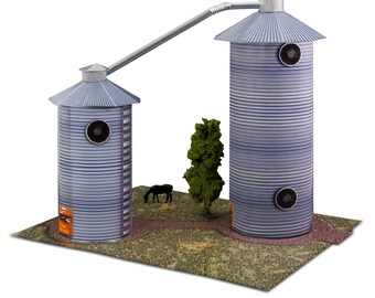 BK 6404 1:64 Scale "Grain Dryers" Photo Real Scale Building Kit