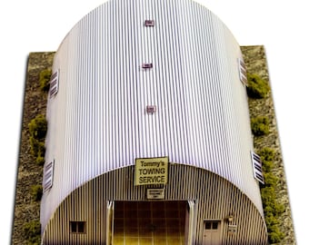 BK 8710; 1/87 Scale "Quonset Hut & Train Station" Photo Real Scale Building Kit
