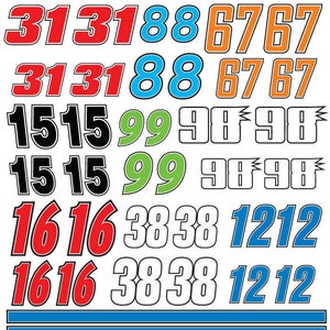 Mg 6440-1 Ultracal Stock Car Racing Number Style 1 Decals 1:24 Scale