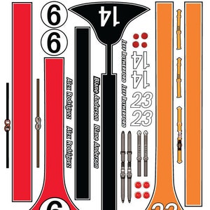 Mg 6418-2 Ultracal Fat Head Racing Stripe Estilo 2 Calcomanías Escala 1:24