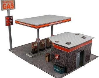 BK 4808 Maßstab 1:48 „Moderne Tankstelle“ Fotorealistischer Bausatz