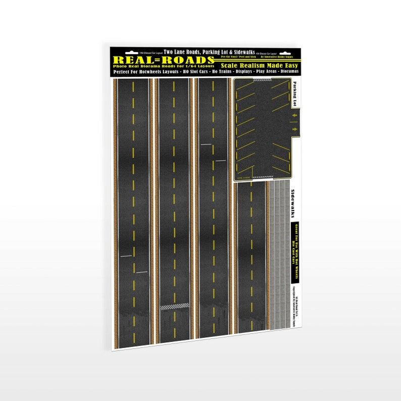 MG 9001; 1/64 Scale Model Real Roads Style-1 Roads & Parking Lot - Etsy