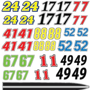 Mg 6440-2 Ultracal Stock Car Racing Number Style 2 Decals 1:24 Scale