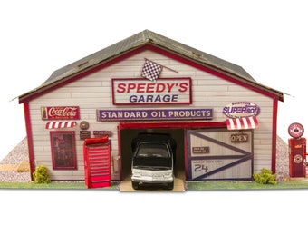 BK 6422 1:64 Scale "Speedy's Garage" Photo Real Scale Building Kit