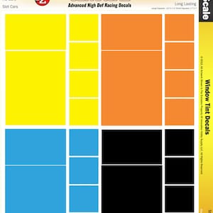 Mg 3405 Ultracal Window Tint Racing Decals For 1:24 Scale Applications