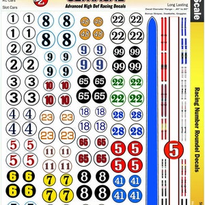 Mg 3300 Ultracal Racing Numbers And Roundel Decals For 1:32 Scale Applications