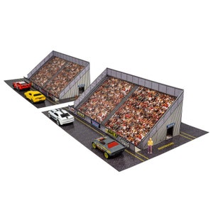 BK 6462; Kit de construcción a escala 1/64 "Gradas con público" con fotorrealismo.