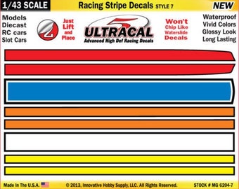 Scalextric Race Numbers 1-24 Decal Stickers – 1/32 Scale Slot Car For Carrera Models – X72