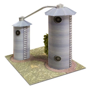 Bk 4804 1:48 Scale &quot;Grain Dryers&quot; Photo Real Scale Building Kit