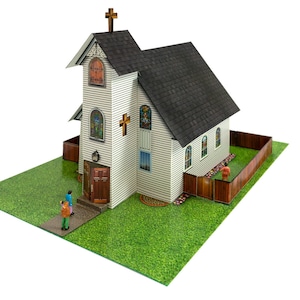 Bk 4839 1:48 Scale Church Model Building Kit