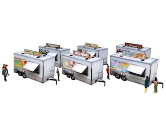 BK 3222; 1/32 Scale "Food Trucks" Photo Real Model Building Kit