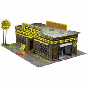 Bk 3201 1:32 Scale Motorcycle Shop Model Building Kit