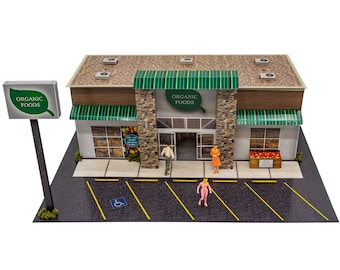 BK 4840 1:48 Scale "Organic Foods Grocery Diorama" Photo Real Scale Building Kit