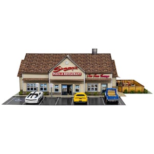 1:64 Scale &quot;Sammy&#39;s Pizza&quot; Photo Real Scale Building Kit