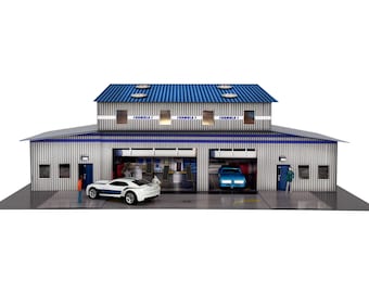 BK 6479; 1/64 Scale "Racers Headquarters" Photo Real Scale Model Building Kit