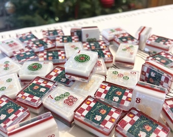 Mahjong Set - Resin Mahjong Set - CHINESE/AMERICAN Interchangeable Mahjong - Premade FINISHED Product