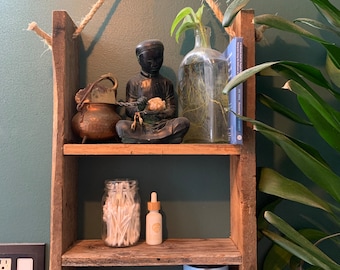 Rustic Hanging Wall Shelf