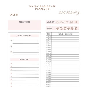 Ramadan Planner