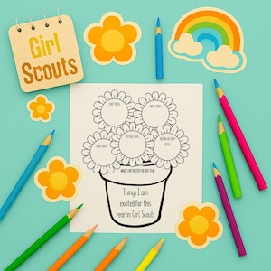 Girl Scout Leader First Meeting Coloring Sheet: PDF Download