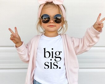 Big Sis Toddler T‑Shirt, Big Sister Shirt for Kids, Sibling Gift Tee, Big Sister Announcement Outfit, Cute Toddler Sister Top, Kids Gift Tee
