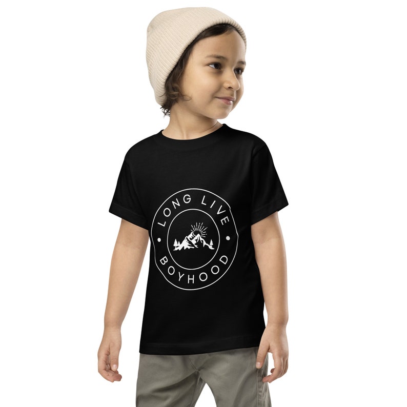 Long Live Boyhood Black Toddler T-Shirt