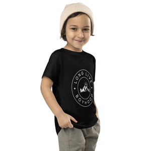 Long Live Boyhood Black Toddler T-Shirt