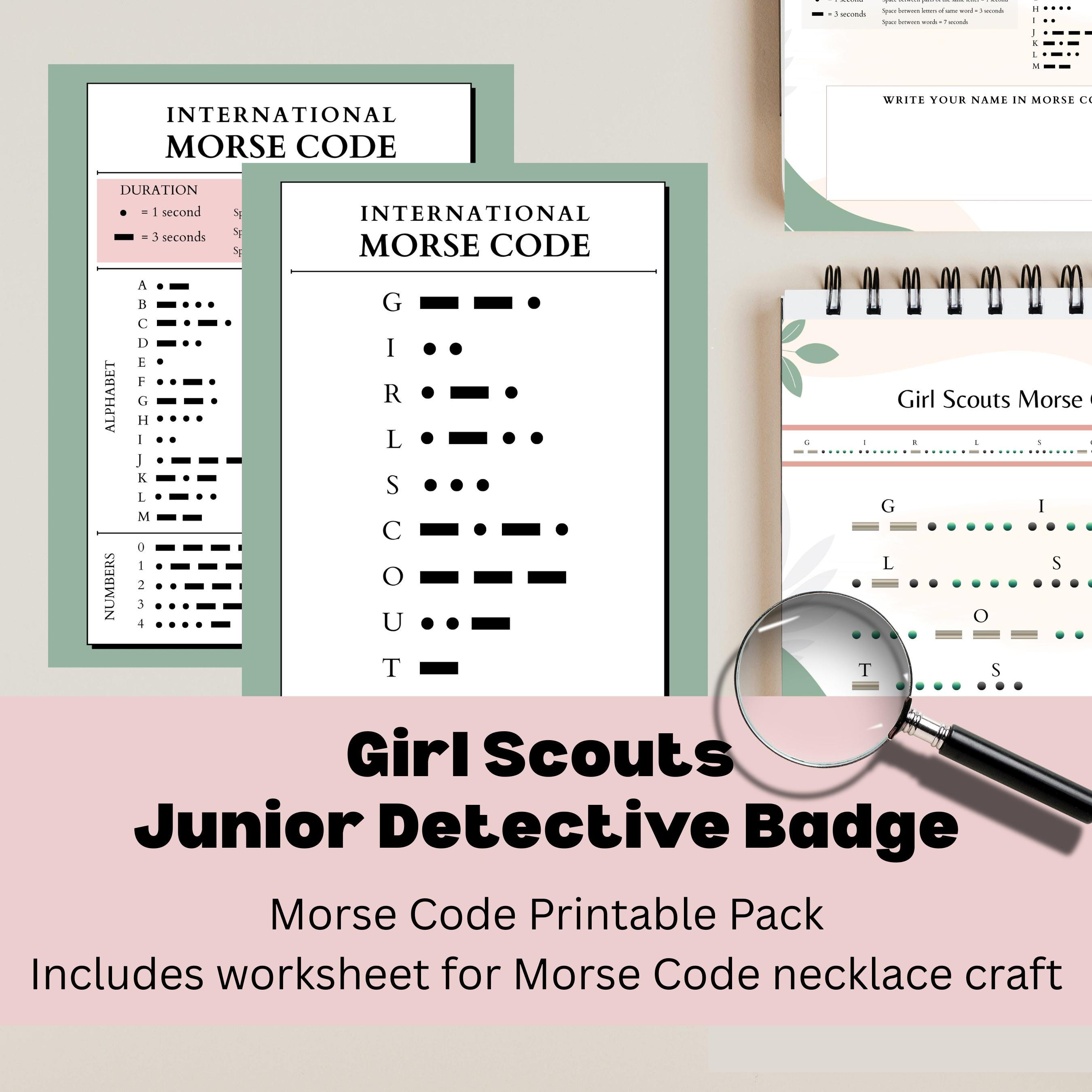 Morse Code Worksheets.pdf Junior Detective Morse Code Worksheet PDF, Badge Activity Printable ...