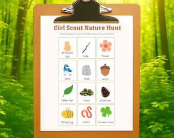 Nature Scavenger Hunt Printable for Kids, Outdoor Kids Activity, Wilderness Adventure Checklist, Forest & Park Scavenger Game PDF, PDF print