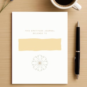 Printable Gratitude Journal: Daily Mindfulness Prompts, Self-Care (PDF Download)