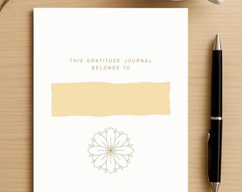 Printable Gratitude Journal: Daily Mindfulness Prompts, Self-Care (PDF Download)