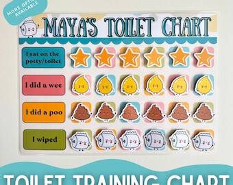 Tabla de entrenamiento para ir al baño para niños, tabla de recompensas para niños pequeños, tabla de uso del baño para niños, tabla personalizada de entrenamiento para ir al baño para niños, comportamiento, guardería