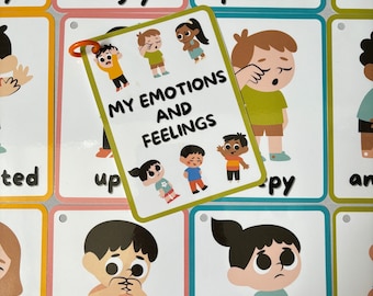 Tarjetas de vocabulario sobre emociones y sentimientos, Tarjetas de vocabulario sobre emociones y sentimientos infantiles, Educación emocional, Autocuidado, Tarjetas de sentimientos para niños