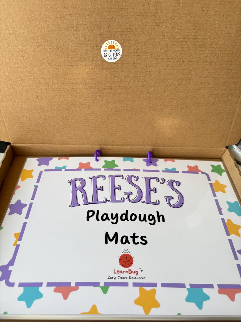 Personalised Playdough Activity Book, Playdough mat binder, Busy book, Creative Play, learning folder, Fun & Learning with Playdough image 9