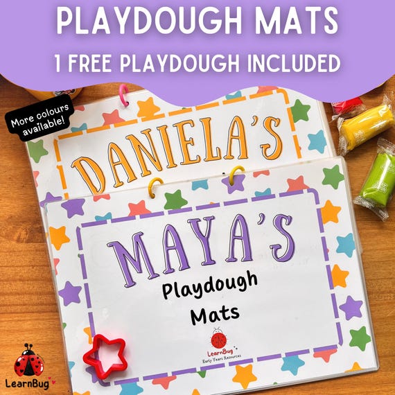 Personalised Playdough Activity Book, Playdough mat binder, Busy book, Creative Play, learning folder, Fun & Learning with Playdough