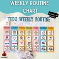 Weekly Routine chart, children's routine board, Monday to Sunday chore chart for kids, routine mat, personalised habit tracker product logo