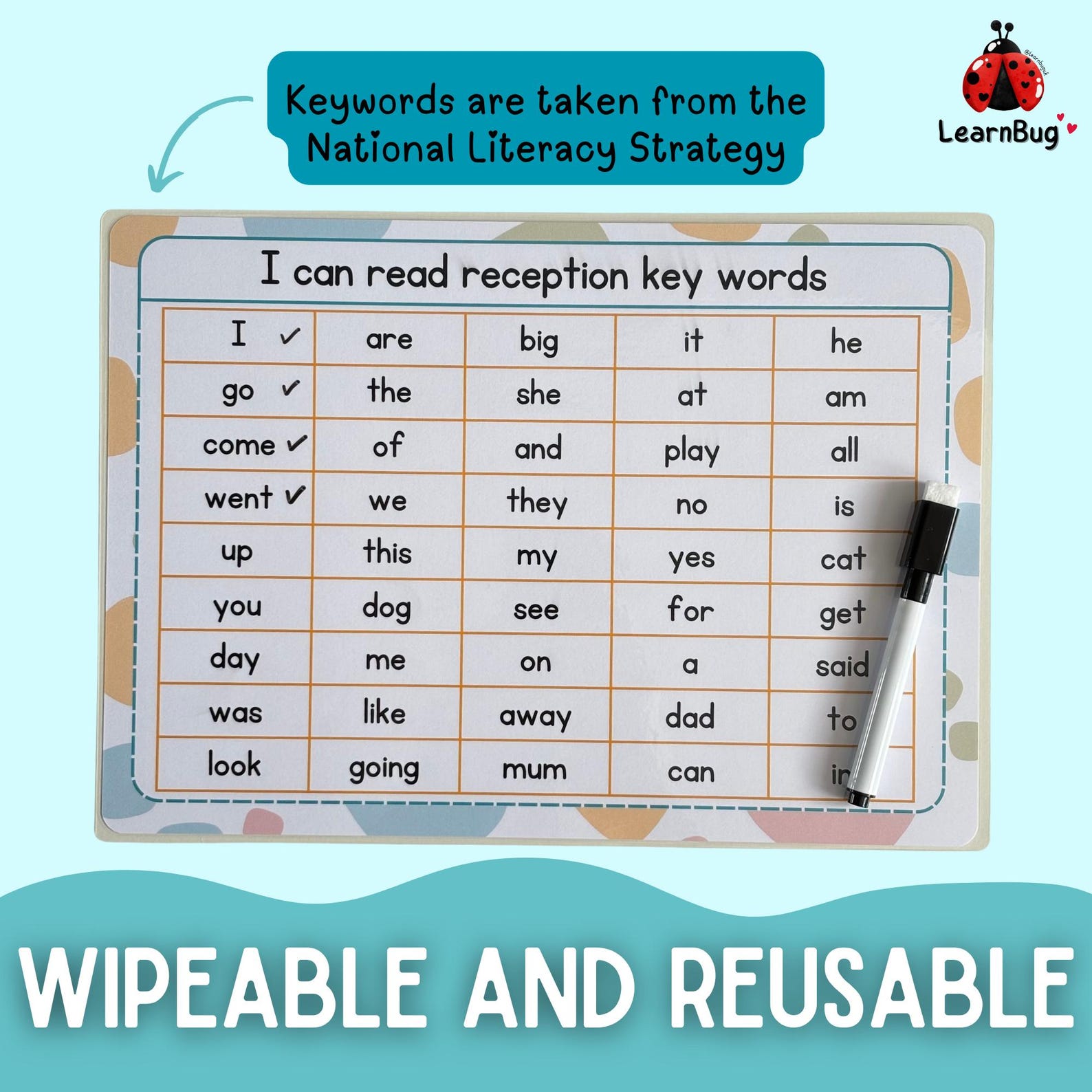 Reception Key Words Learning Mat, Common Exception Words, Preparing to ...