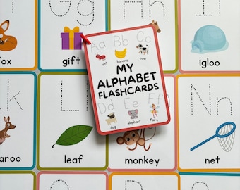 My Alphabet Flashcards, Preeschool Toddler Learning Resource, Alphabet Flashcards, Home Schooling Educational Material, learning letters