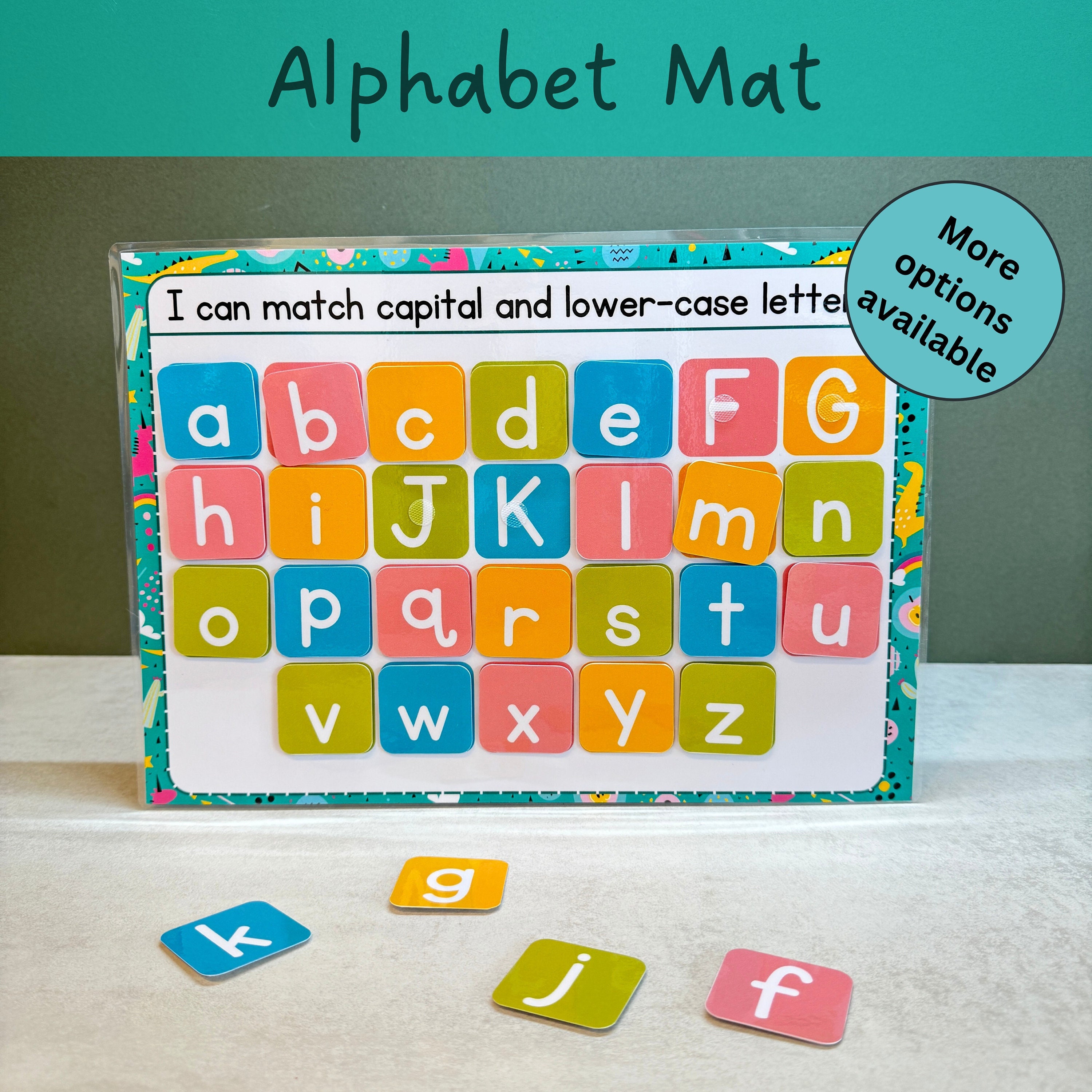 Alphabet Mat, Capital and Lower-case Letters, Preschool Activity ...