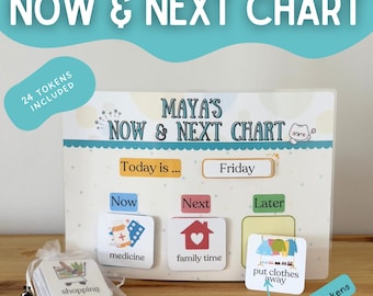 Tabla de ahora y lo que viene, horario visual para niños, apoyo para necesidades educativas especiales (SEN), tabla de rutinas con fichas de velcro, ayuda visual para el autismo, planificador diario para niños pequeños, TDAH