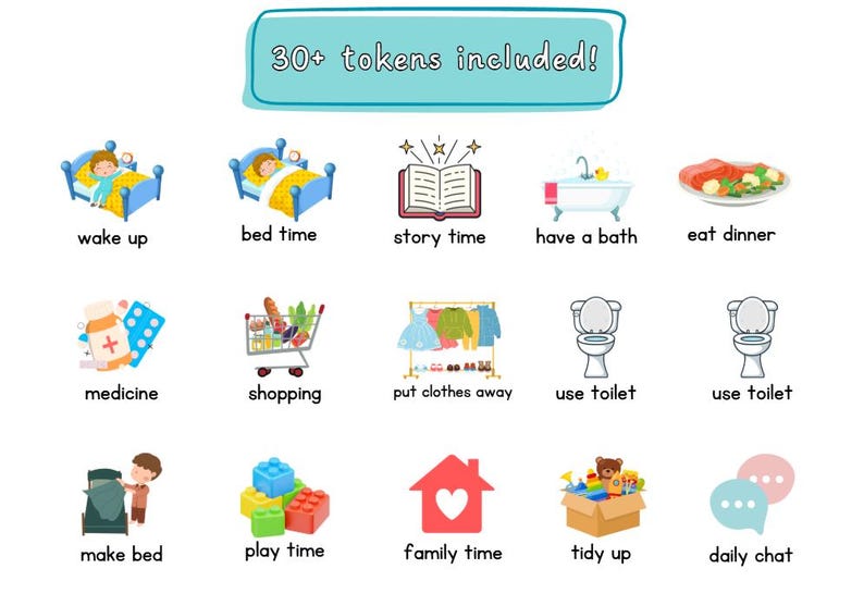 Daily Routine Chart, Children's Routine Board, Morning and Evening ...