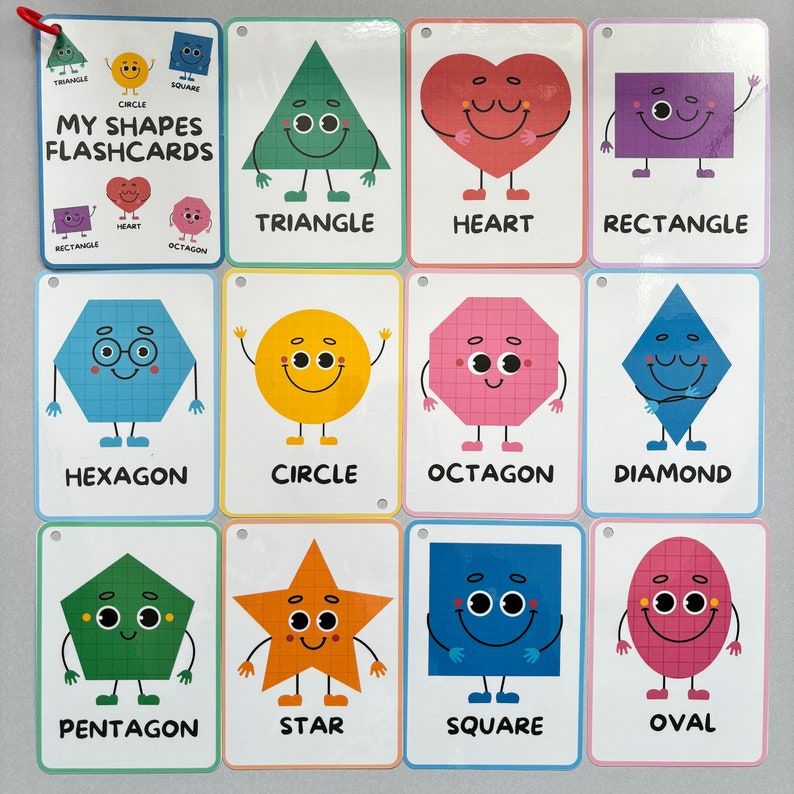 Shapes Flashcards, Preschool Resources, Basic Shapes Flash Cards ...