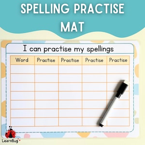 Spelling Mat, Spelling Practise, Learn to Write, Children's Spelling Words, Key Stage 1 Learning, Reading Phonics, Common Exception Words